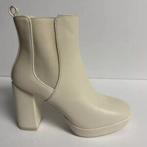 MIA Off-White Ankle Booties